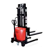 500kg mini narrow aisle semi electric platform lift stacker machine