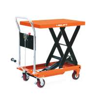 Warehouse 1 ton manual hydraulic mechanical scissor lift table cart