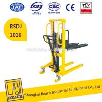 1 ton hydraulic manual hand lift stacker forklift