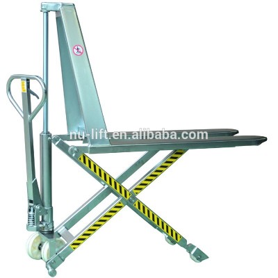 Manaual Stainless Steel High Lift Scissor Pallet Truck